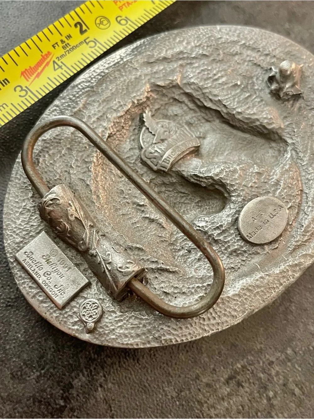 Vintage rare 1991 horse belt buckle for men or women